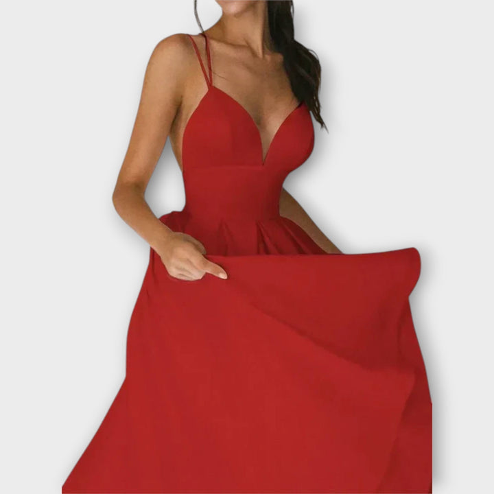 Ailana - Kvinders Kjole med Dyb V-udskæring