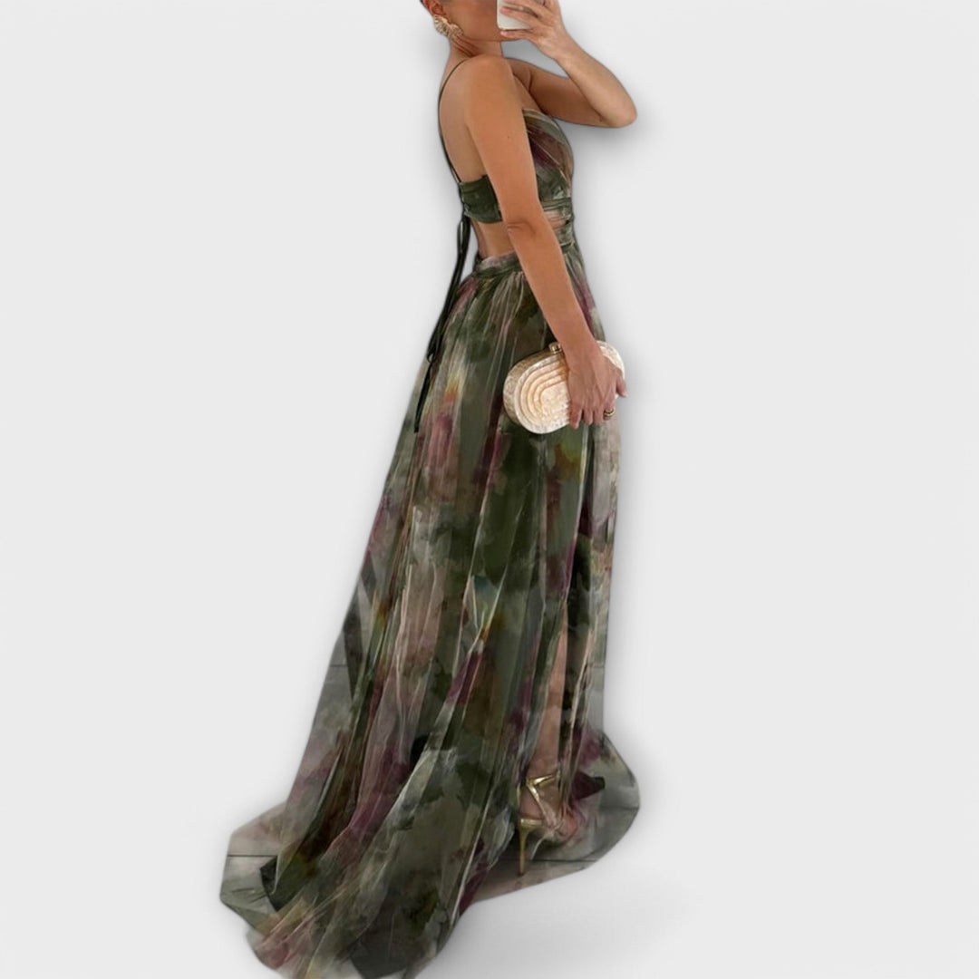 Annai Mesh Maxi Kjole - Elegant og Figurformende