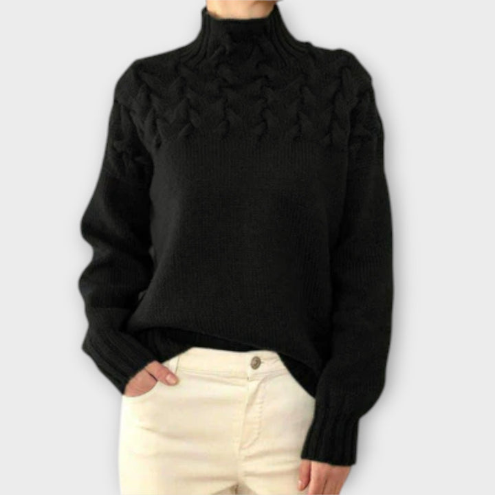 Eva - Isolerende Jumper med Kabelstrik Detalje