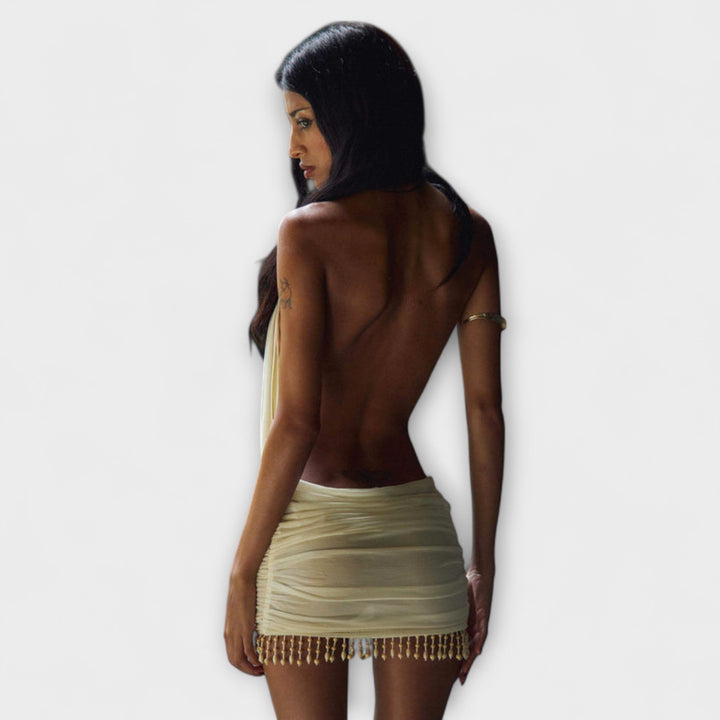 Kylie - Mini Kjole i Blødt Stof