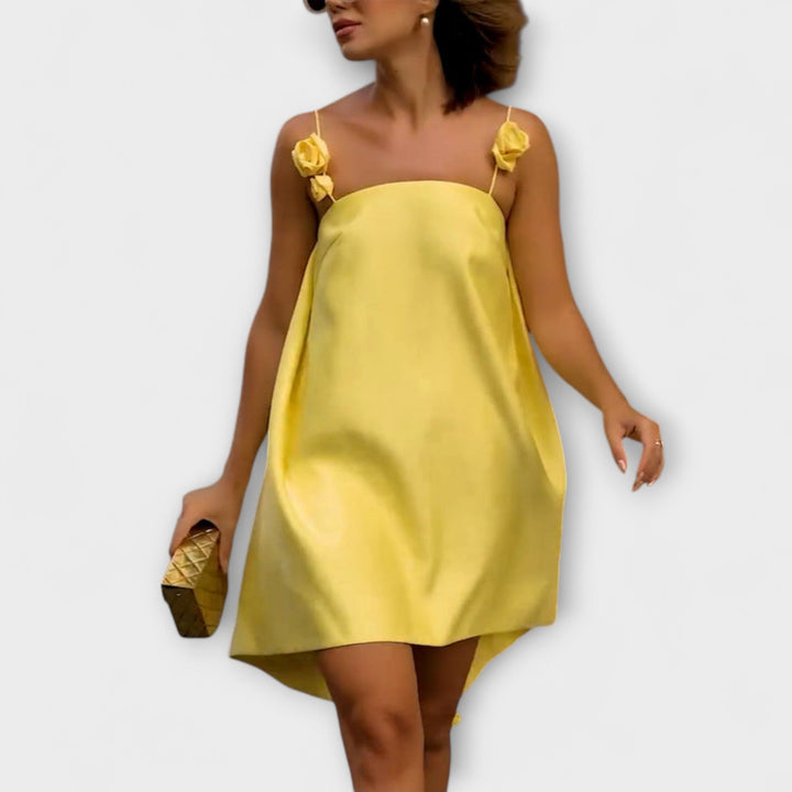 Jordan - Stilfuld Strapless Mini Kjole med Blomsterprint