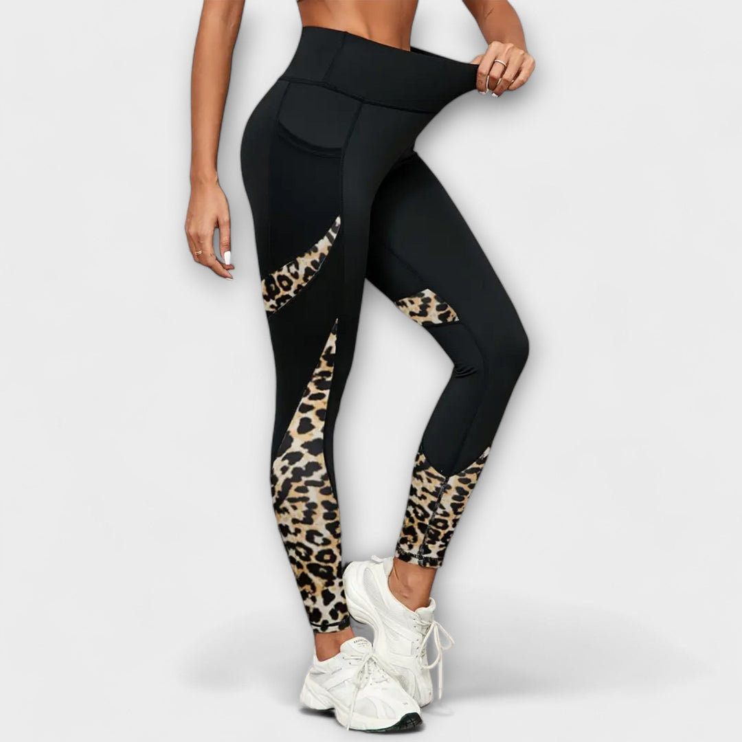 Høj Talje Leopard Print Leggings