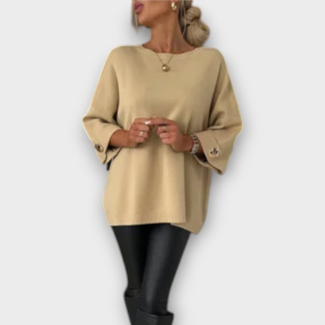 Isabella - Elegant Strikket Bluse.