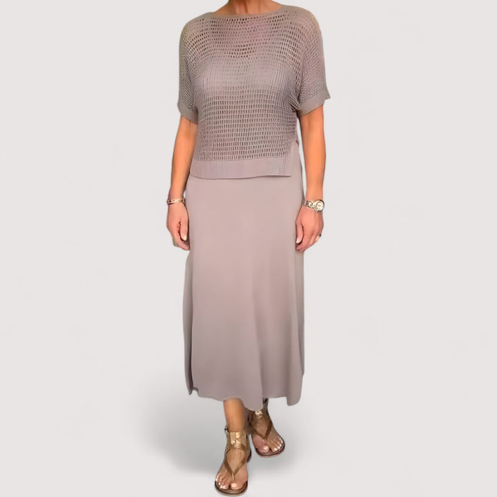 Elina | Sommerkjole med Strikket Top