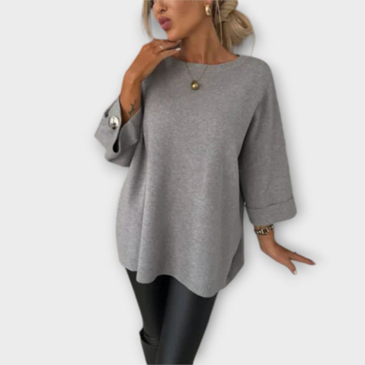 Isabella - Elegant Strikket Bluse.