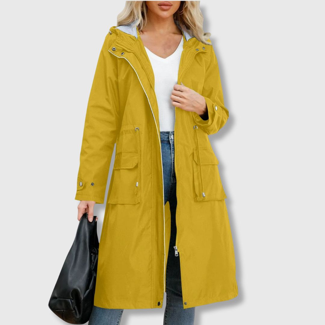 Julia | Stilfuld Trench Coat med Hætte