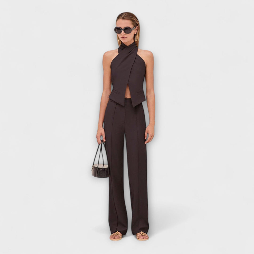 Juni – Crisscross Halterneck Top