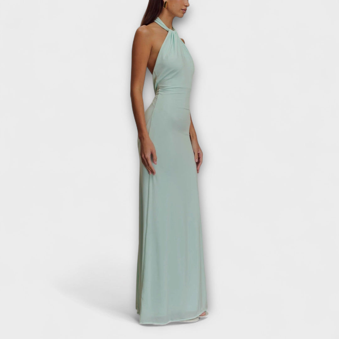Lagoon - Slinky Halter Maxi Kjole