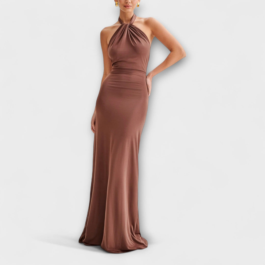 Lagoon - Slinky Halter Maxi Kjole