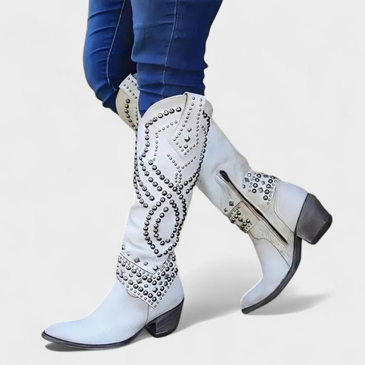 Mia | Western Knælange Støvler