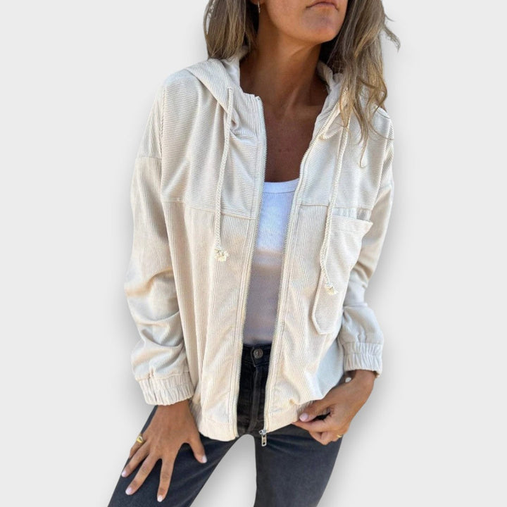 Elena | Hættejakke med Lynlås