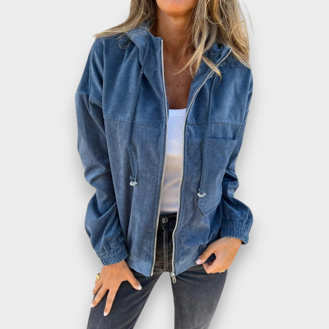 Elena | Hættejakke med Lynlås