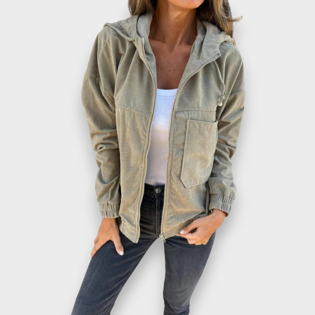 Elena | Hættejakke med Lynlås