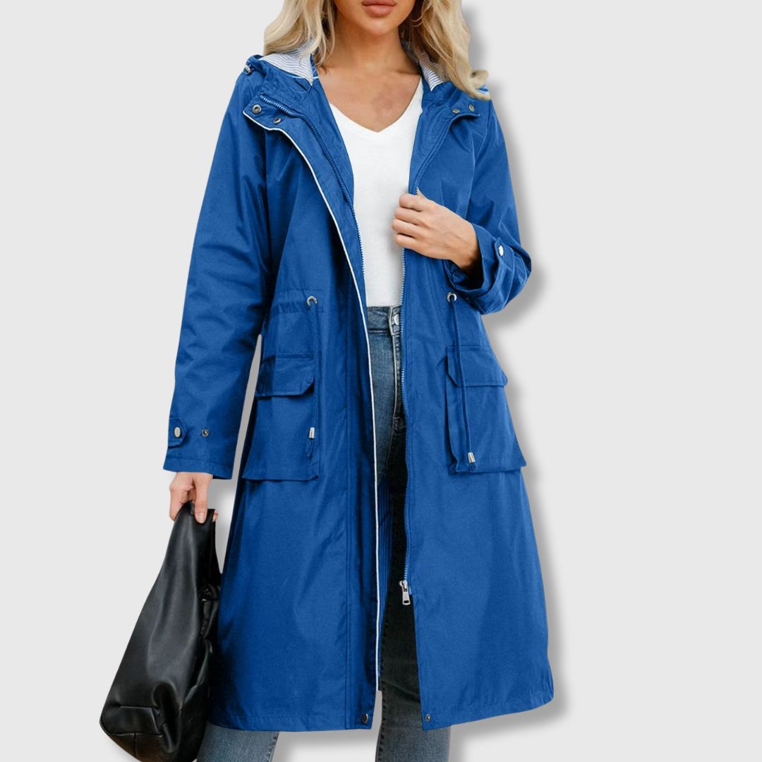 Julia | Stilfuld Trench Coat med Hætte