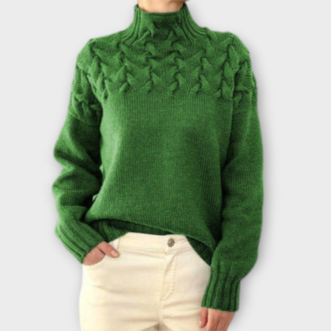 Eva - Isolerende Jumper med Kabelstrik Detalje