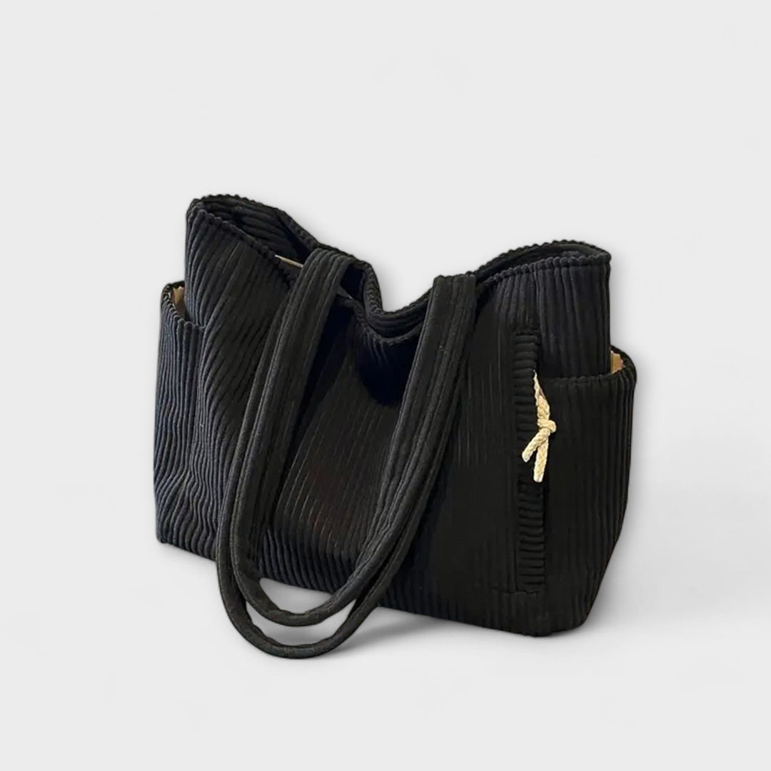 Tilda – Ribbede Tote Bag med Snore Detalje