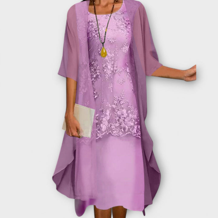 Marilla - Elegant To-delt Chiffon Kjole