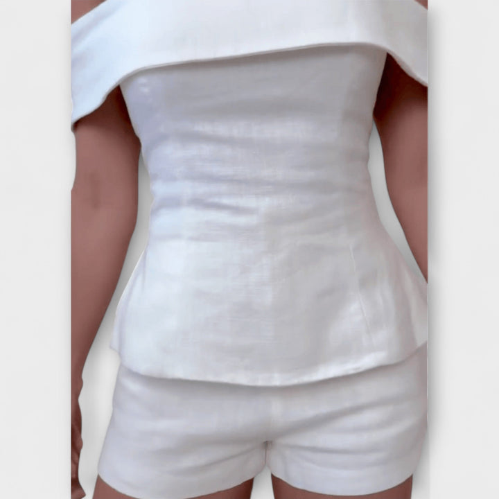 Olivia - Stilfuld Sæt i Bomuld-Linned