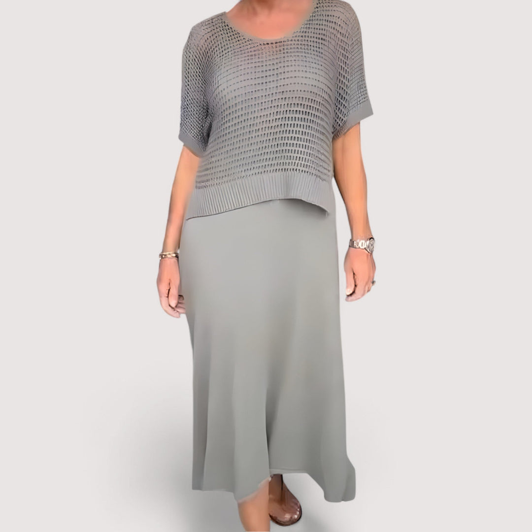 Elina | Sommerkjole med Strikket Top