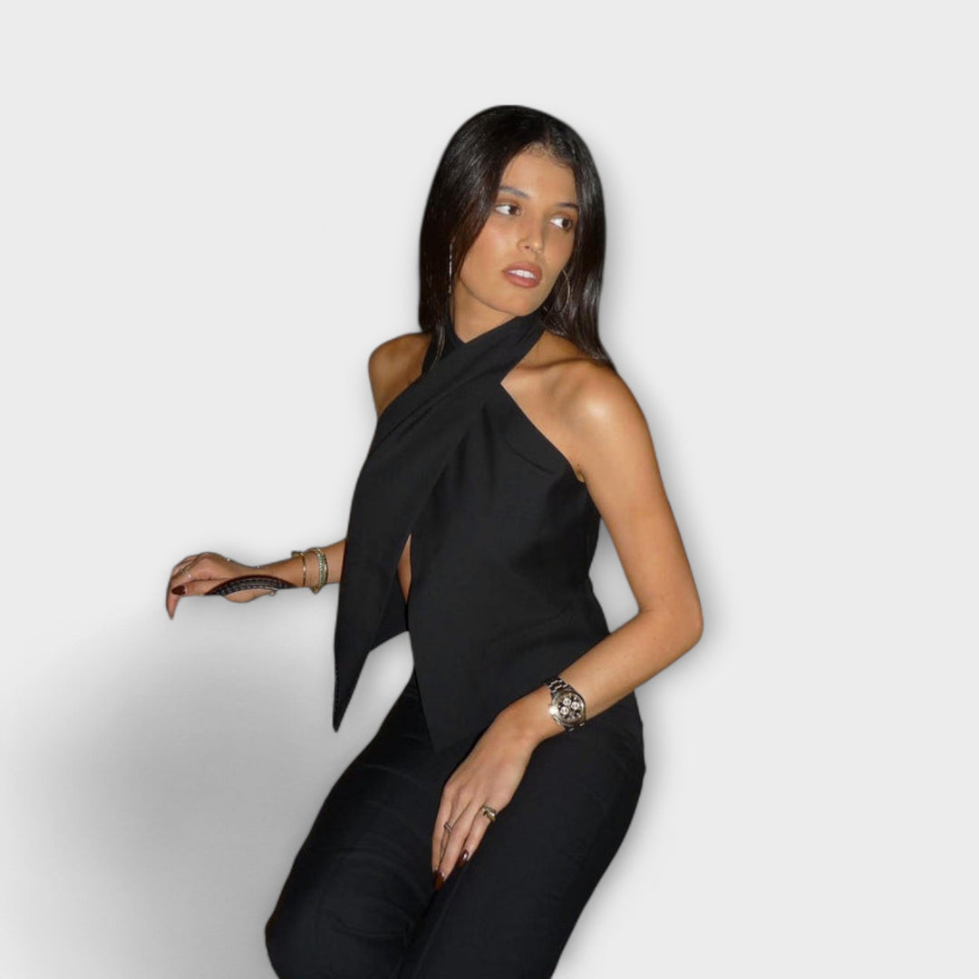 Juni – Crisscross Halterneck Top