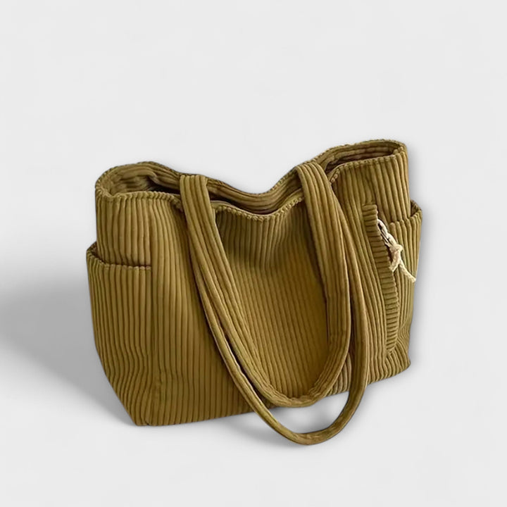 Tilda – Ribbede Tote Bag med Snore Detalje