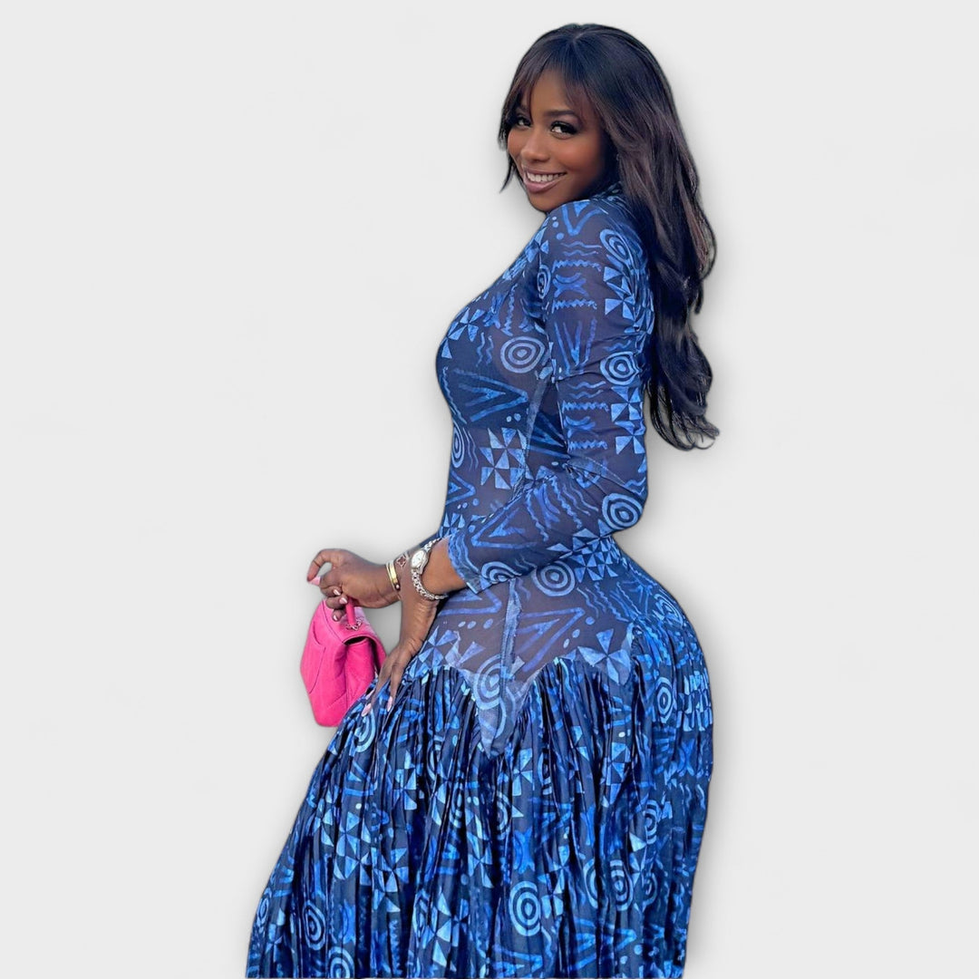 Mia - Maxi Kjole med Lily Mesh Design