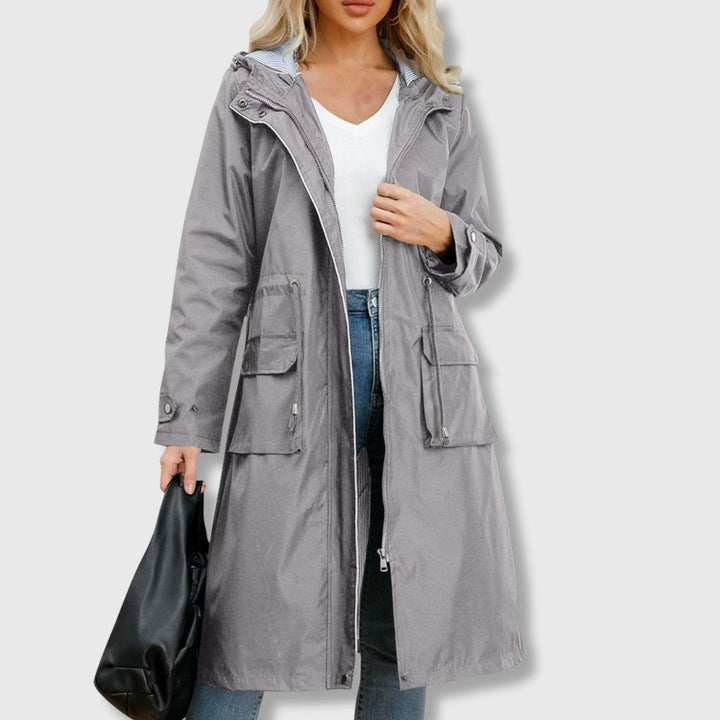 Julia | Stilfuld Trench Coat med Hætte
