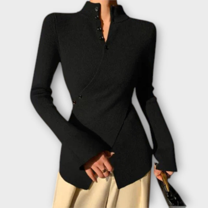 Michiko – Elegant Pullover i Bomuldsstrik