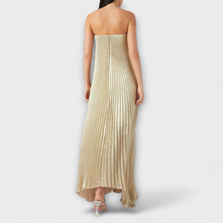 Michelle - Sweetheart Maxi Kjole i Orange Blomstermønster