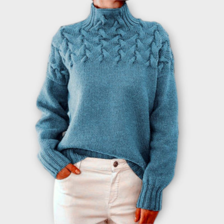 Eva - Isolerende Jumper med Kabelstrik Detalje