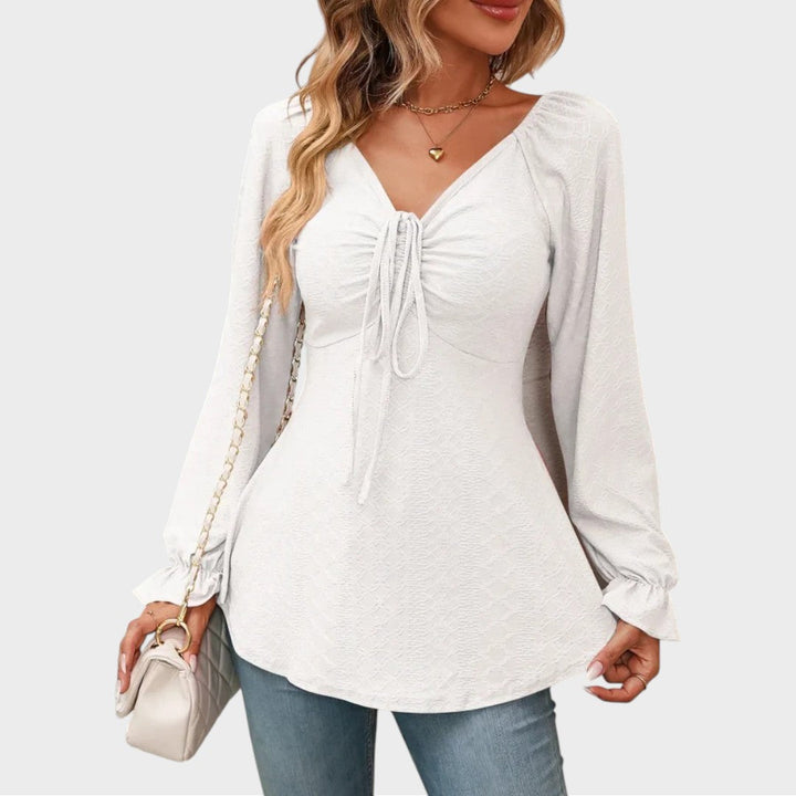 Melina | Bluse med Blonder Detail