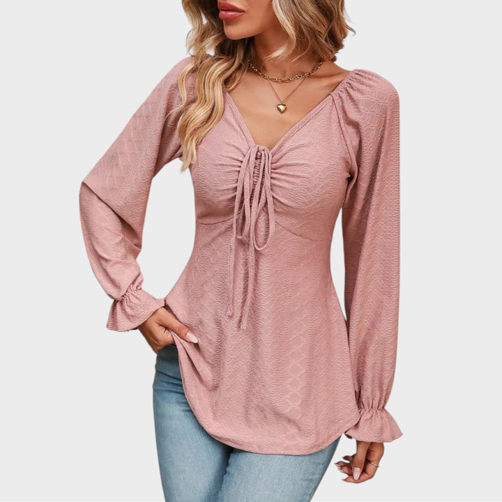Melina | Bluse med Blonder Detail