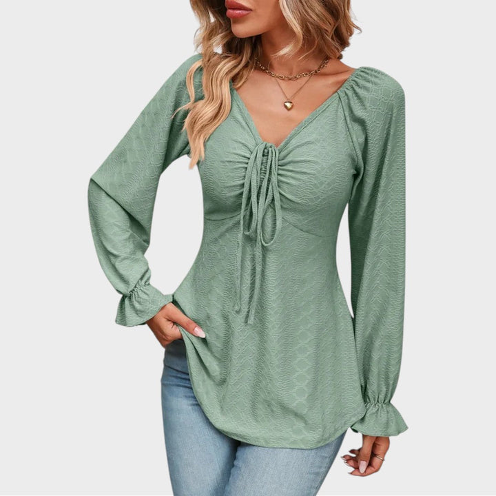 Melina | Bluse med Blonder Detail