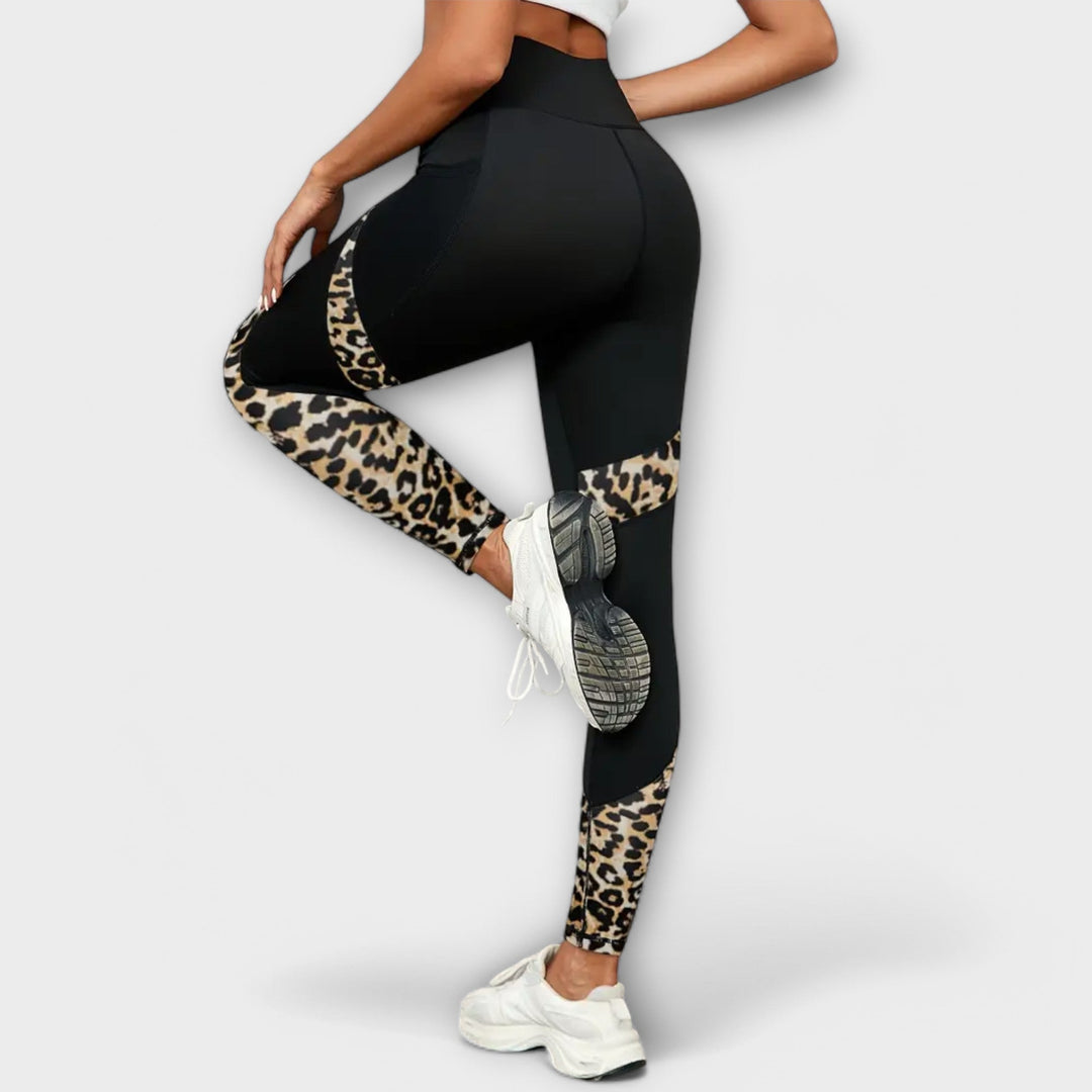 Høj Talje Leopard Print Leggings