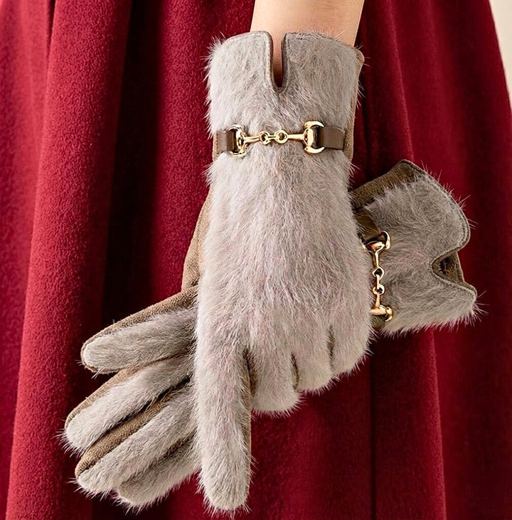 Sibirisk Aurora | Faux Fur Handsker