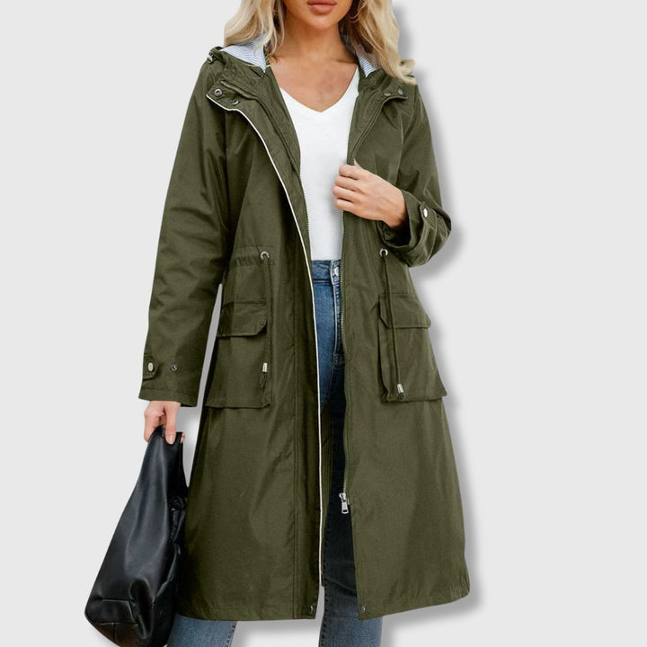 Julia | Stilfuld Trench Coat med Hætte