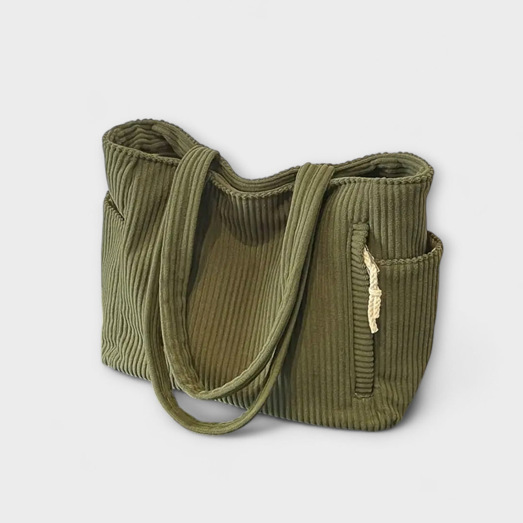 Tilda – Ribbede Tote Bag med Snore Detalje