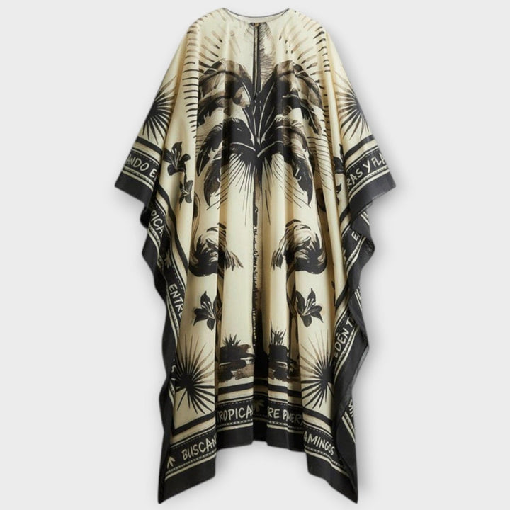 Melissa - Ekstra-stor Flamingo Print Kaftan Maxi Kjole