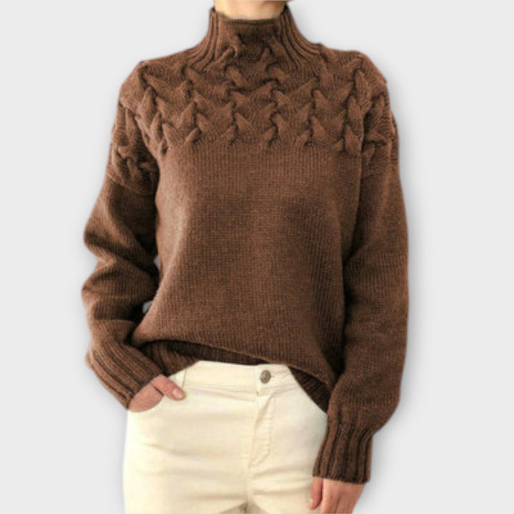 Eva - Isolerende Jumper med Kabelstrik Detalje