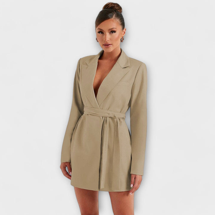 Blazer Kjole med V-Udskæring