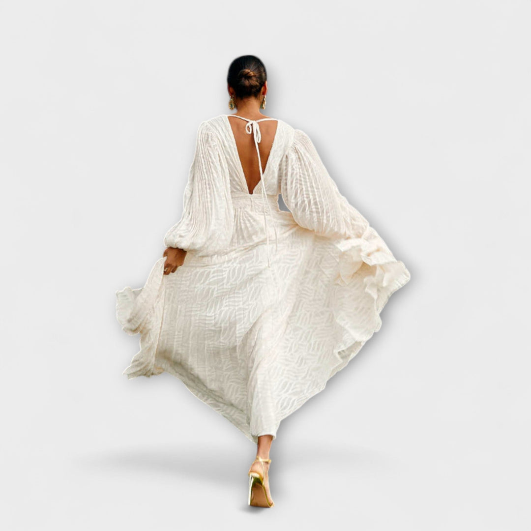 Elsa - Creme Maxi Kjole af Allegory