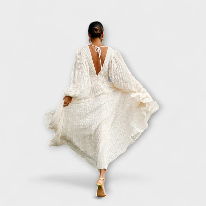 Elsa - Creme Maxi Kjole af Allegory