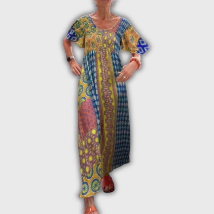 Poppy – Elegant Paisley Midi Kjole