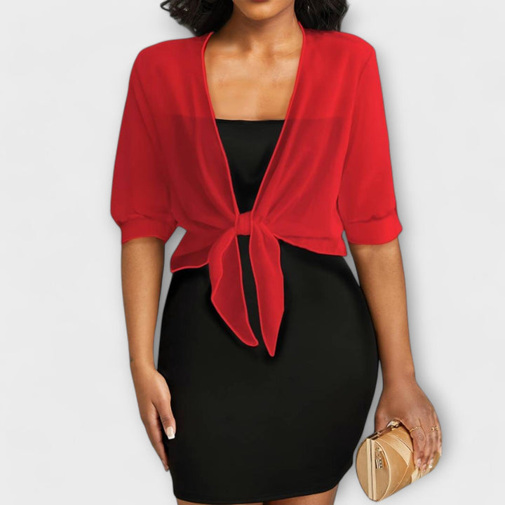 Olivia – Bluse med Åben Front