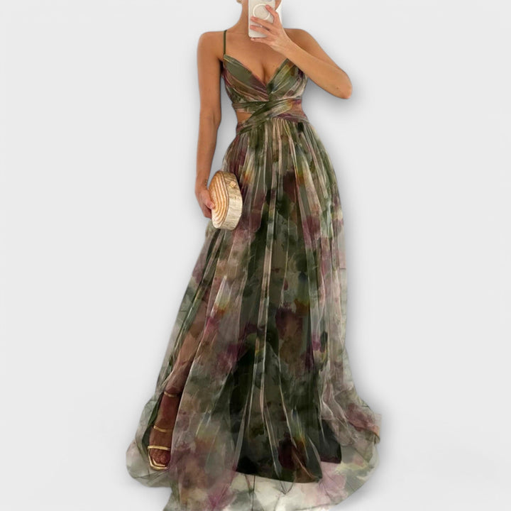 Annai Mesh Maxi Kjole - Elegant og Figurformende