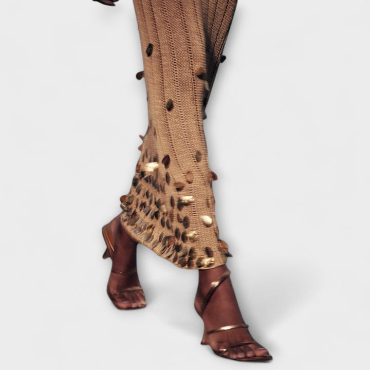 Kathleen - Goldigs Maxi Kjole i Strik