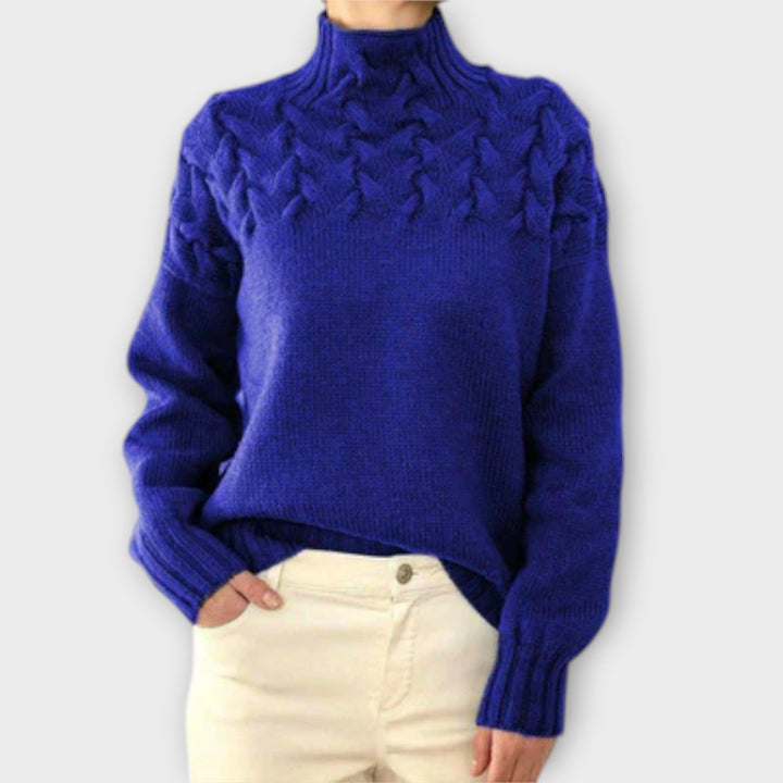Eva - Isolerende Jumper med Kabelstrik Detalje