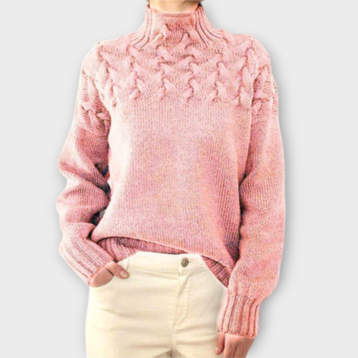 Eva - Isolerende Jumper med Kabelstrik Detalje