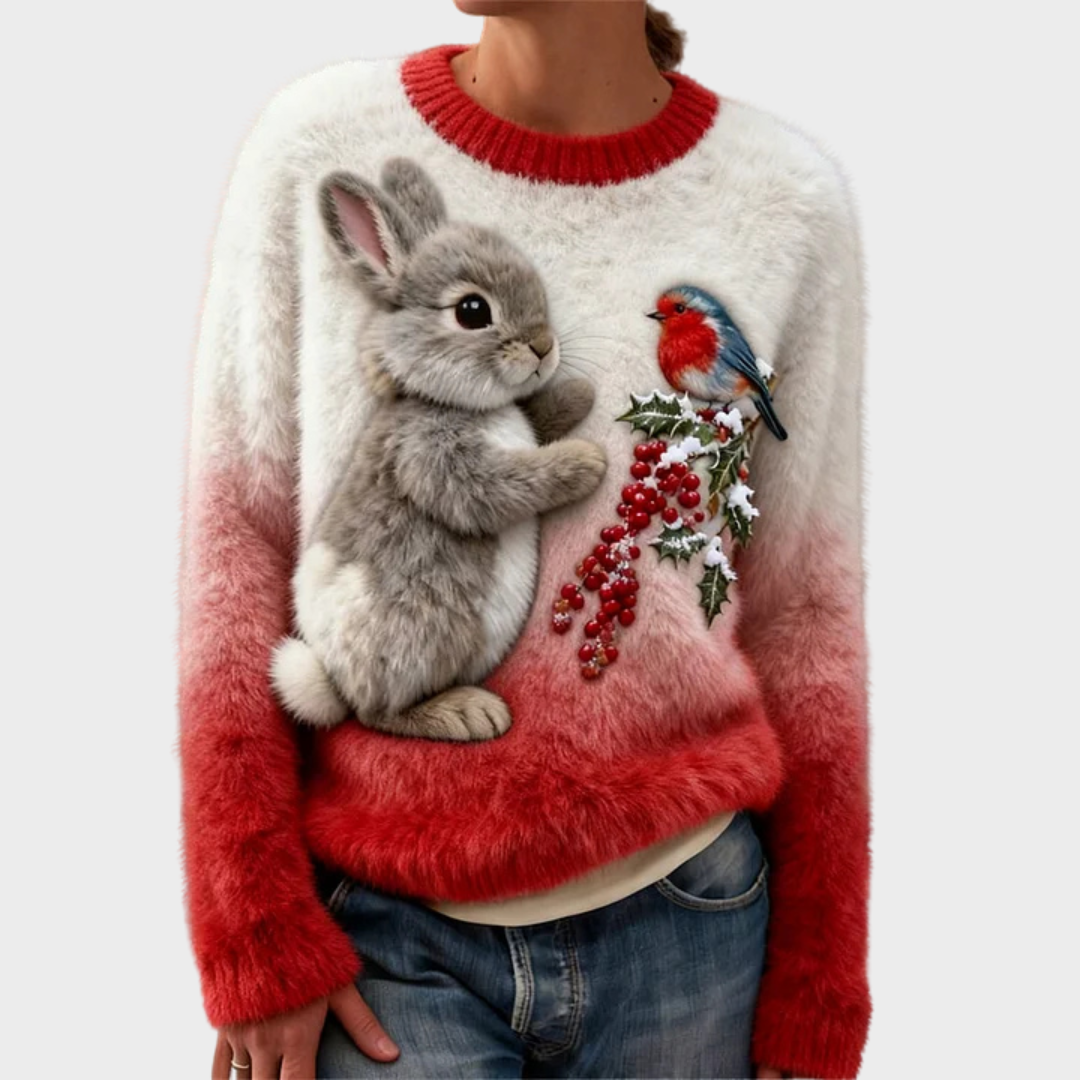Lucy | Plush jumper med julekanin