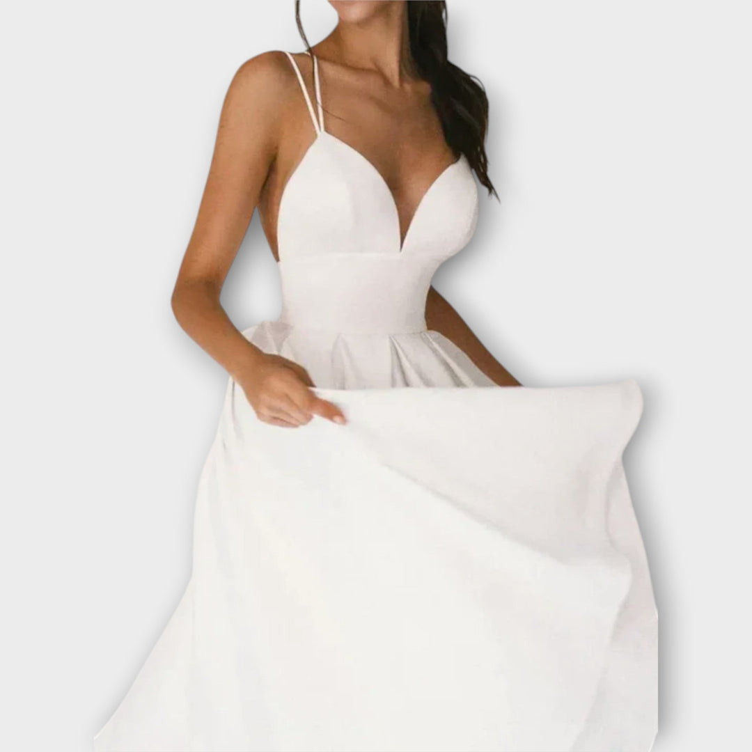 Ailana - Kvinders Kjole med Dyb V-udskæring